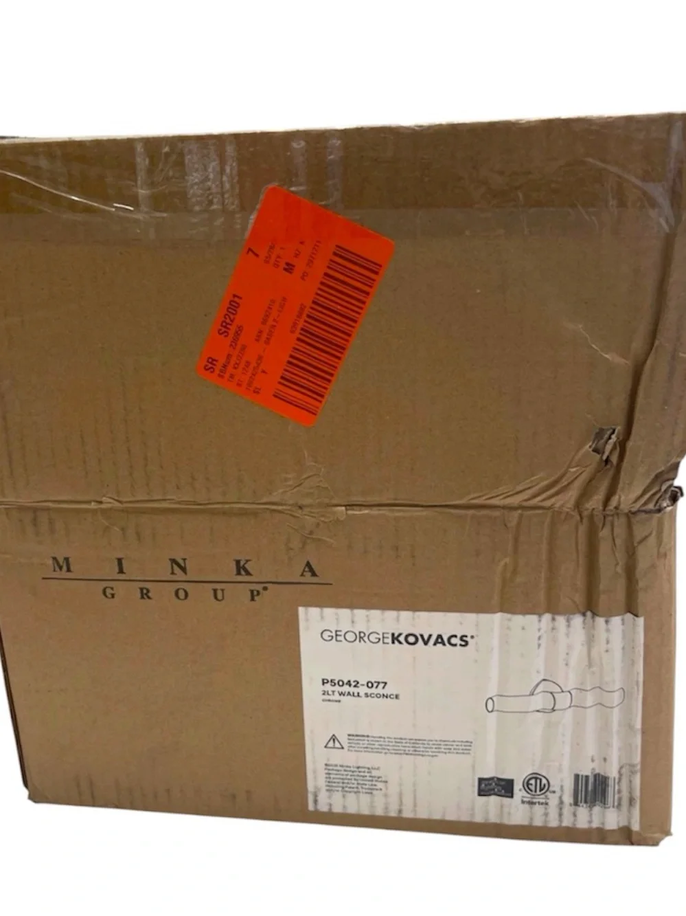 George Kovacs Saber P5042-077 Chrome 2-Light Vanity Light NIB